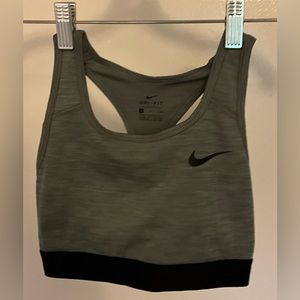Gray Nike sports bra